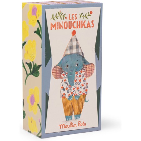 Éléphant 25 cm - Pablo - Les Minouchkas - Peluche douce française - Moulin Roty