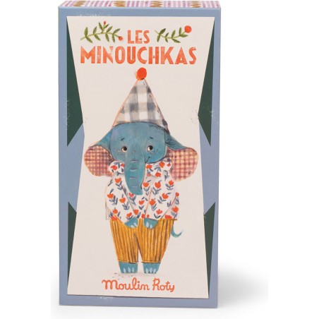 Éléphant 25 cm - Pablo - Les Minouchkas - Peluche douce française - Moulin Roty