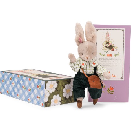 Lapin 27 cm - Nine - Les Minouchkas - Peluche douce française - Moulin Roty