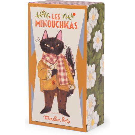 Chat 24 cm - Léon - Les Minouchkas - Peluche Douce Française - Moulin Roty