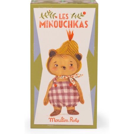 Petit Ours 23 cm - Emile - Les Minouchkas - Peluche douce française - Moulin Roty