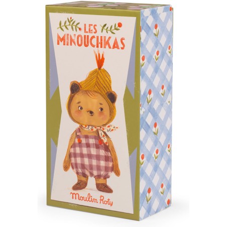 Petit Ours 23 cm - Emile - Les Minouchkas - Peluche douce française - Moulin Roty