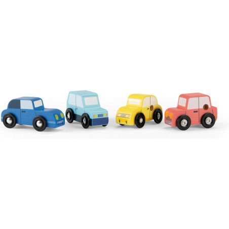4 Voitures en bois - Avenue du Moulin - Voitures - Moulin Roty
