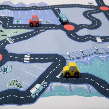 Tapis de jeu circuit voitures - Avenue du Moulin - Voitures - Moulin Roty
