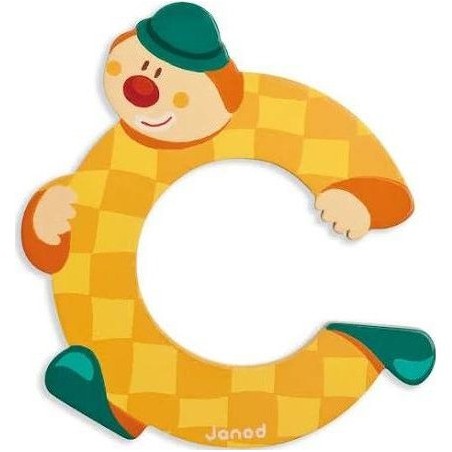 Lettre Bois Clown C