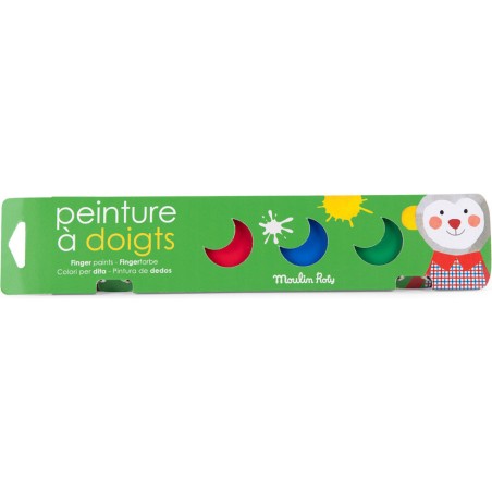 6 petits pots de peinture à doigts Les Popipop - Moulin Roty