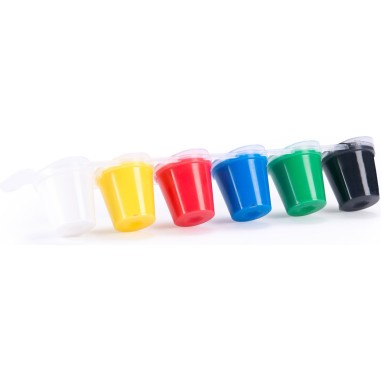 6 petits pots de peinture à doigts Les Popipop - Moulin Roty
