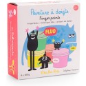 Peinture au doigt - Fluorescente 4x100g - Les Schmouks - Moulin Roty