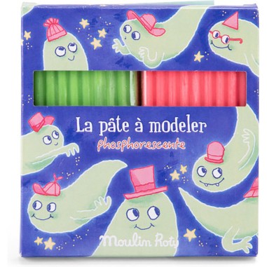2 pâtes à modeler phosphorescentes - Moulin Roty