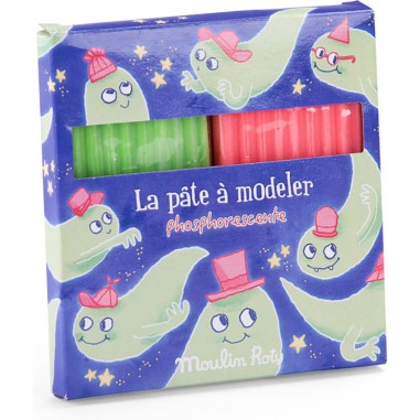 2 pâtes à modeler phosphorescentes - Moulin Roty