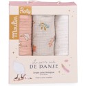 Set de 3 langes imprimés La petite école de danse - Moulin Roty