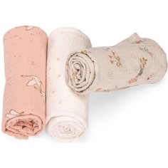 Set de 3 langes imprimés La petite école de danse - Moulin Roty 2