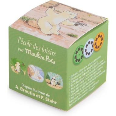 Boîte de 3 disques pour lampe Calinours Ecole des loisirs - Moulin Roty