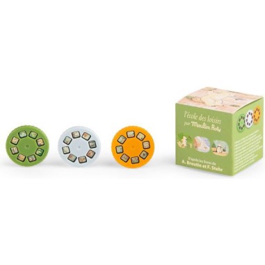 Boîte de 3 disques pour lampe Calinours Ecole des loisirs - Moulin Roty