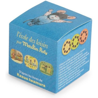 Boîte de 3 disques Lampe à histoire La famille souris Ecole des loisirs - Moulin Roty