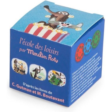 Boîte de 3 disques pour Lampe à histoire Chien pourri Ecole des loisirs - Moulin Roty