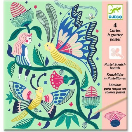 Cartes à gratter pastel Le Jardin Fabuleux