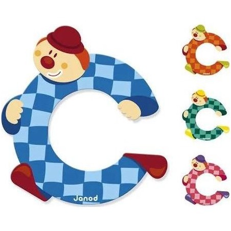 Lettre Bois Clown C