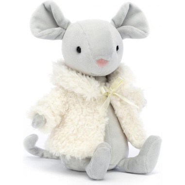 Peluche Comfy Coat Mouse H : 6 cm x L : 7 cm x l :17 cm - Jellycat