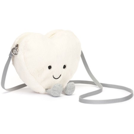 Jellycat Peluche Sac à main coeur Amuseables Cream Heart