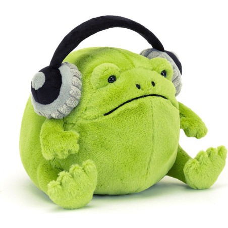 Jellycat Peluche Grenouille Ricky Rain Frog Headphones