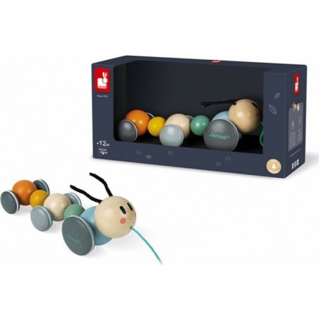 Jouet à tirer chenille Sweet Cocoon Janod - Jouet en bois