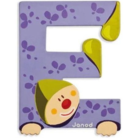 Lettre bois Clown E