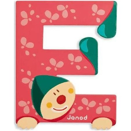 Lettre bois Clown E