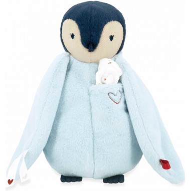 Peluche à bisous manchot bleu - Kaloo