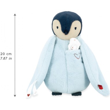 Peluche à bisous manchot bleu - Kaloo