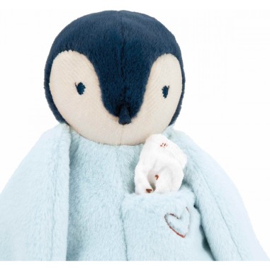 Peluche à bisous manchot bleu - Kaloo