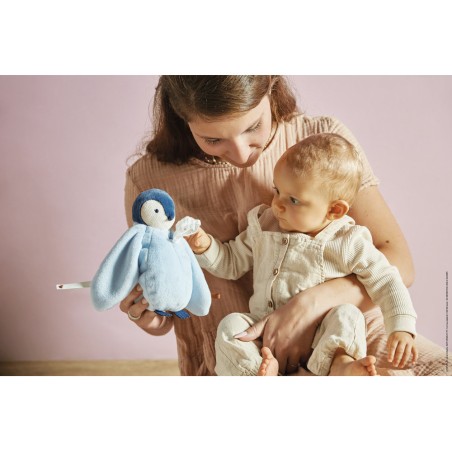 Peluche à bisous manchot bleu - Kaloo