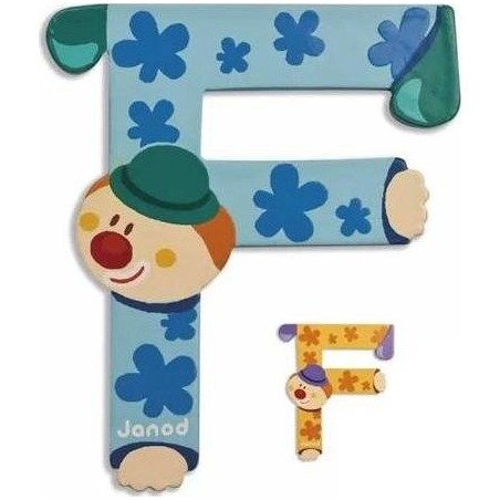 Lettre Bois Clown F