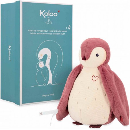 Peluche enregistreur vocal manchot rose - Kaloo