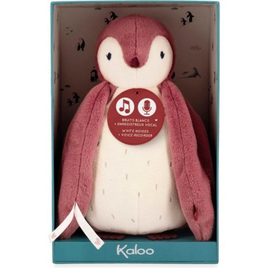 Peluche enregistreur vocal manchot rose - Kaloo