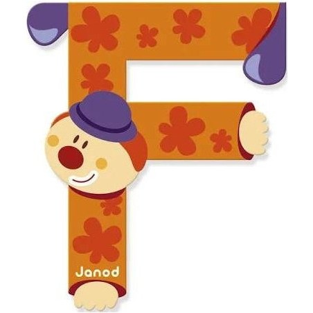 Lettre Bois Clown F