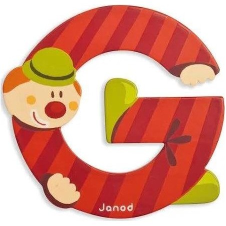 Lettre bois Clown G