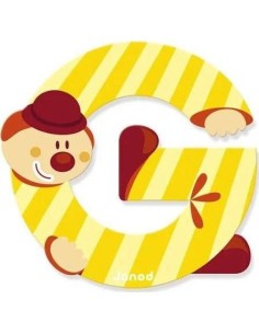 Lettre bois Clown G 2