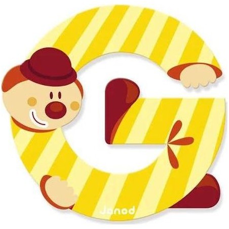 Lettre bois Clown G