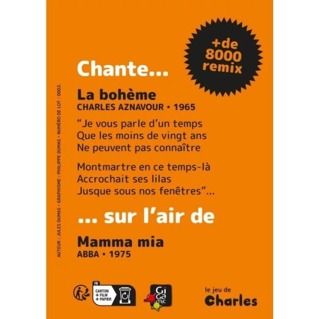 Le Jeu de Charles - Jeu de Société - Jeu d'Ambiance - Gigamic