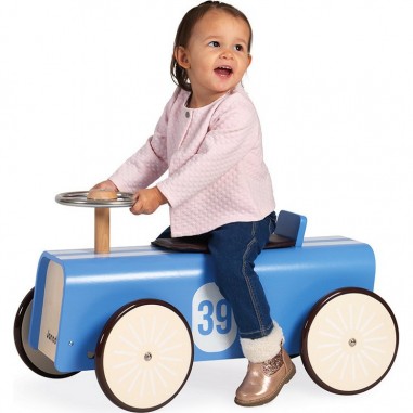 Porteur en bois pour bébé - Jouet trotteur tracteur Janod pour enfant