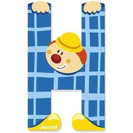 Lettre Bois Clown H