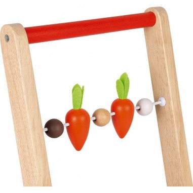 Chariot en bois Janod Lapin avec 19 blocs de construction