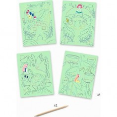 Cartes à gratter pastel Le Jardin Fabuleux 2