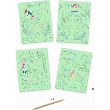 Cartes à gratter pastel Le Jardin Fabuleux