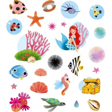 Ensemble d'autocollants Sirène - Défilé de Mode Janod