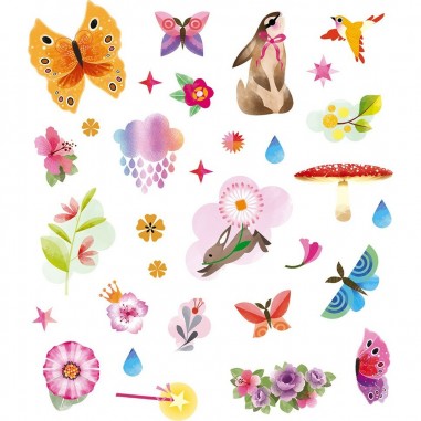 Ensemble d'autocollants Fées Fleurs - Défilé de Mode Janod