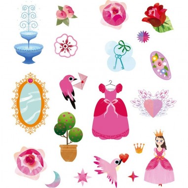 Ensemble d'autocollants Princesses - Défilé de Mode Janod