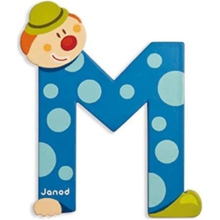 Lettre Bois Clown M