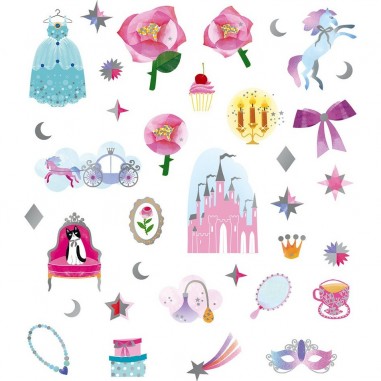 Ensemble d'autocollants Princesses - Défilé de Mode Janod